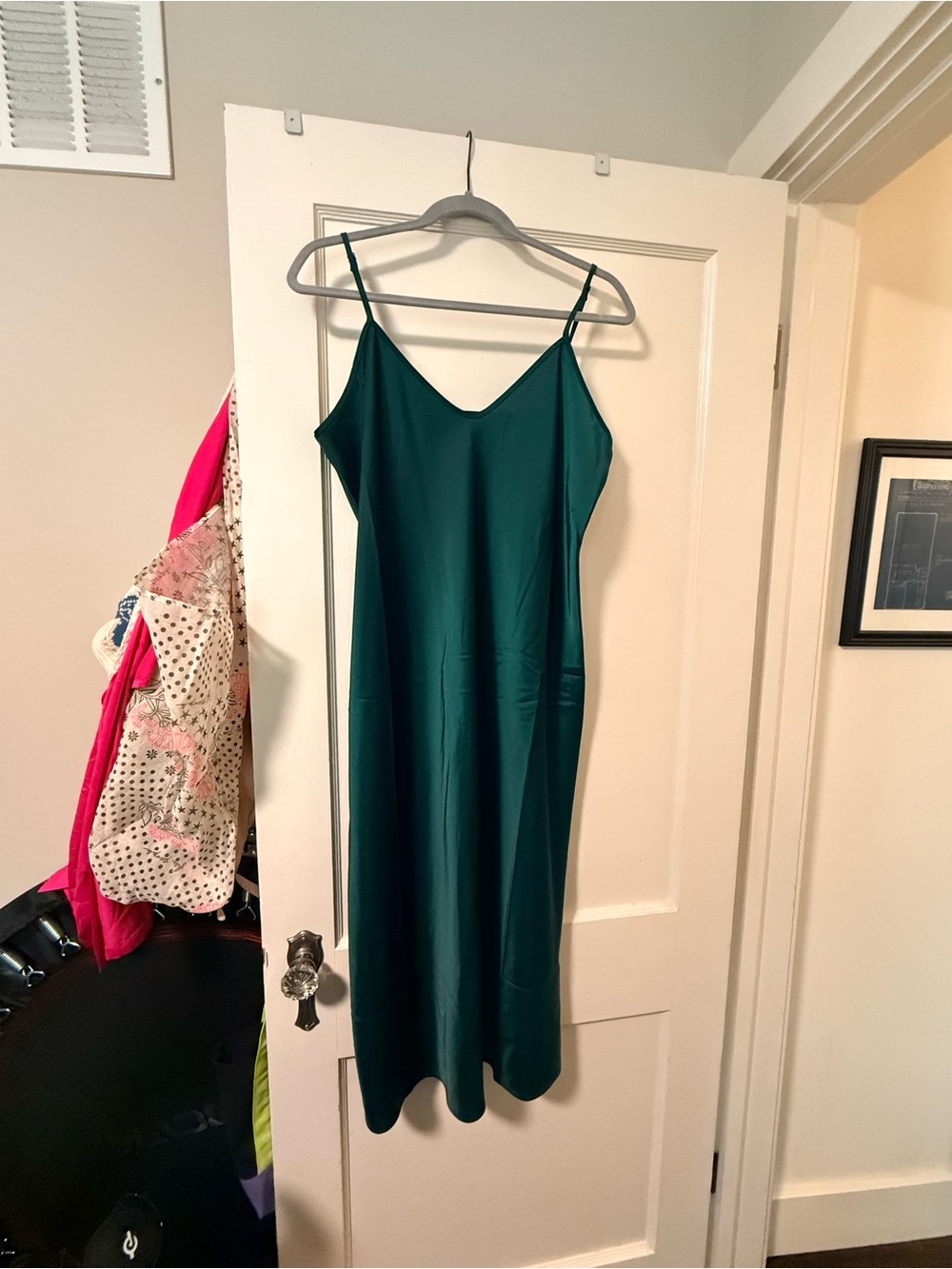 Banana Republic Emerald Green Slip Midi Dress